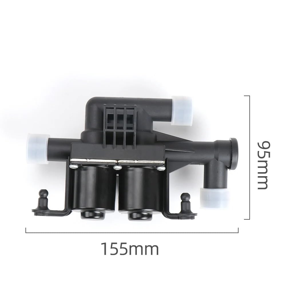 Termostatos del motor Válvula solenoide de control del calentador 64219310349 compatible con BMW Serie 5, 6 y 7 (F07, F10, F11, F02 F04) Termostato refrigerante