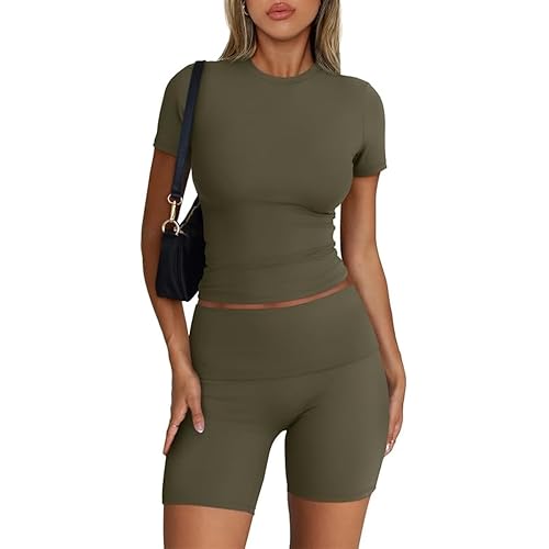 Trendy Queen Womens 2 Piece Workout Sets Short Matching Lounge Sets Summer Clothes Going Out Gym Outfits