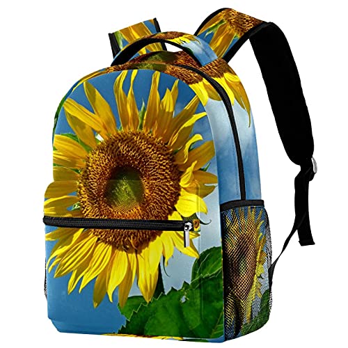 Sac à dos tournesol léger et durable avec bretelles confortables pour l'école primaire