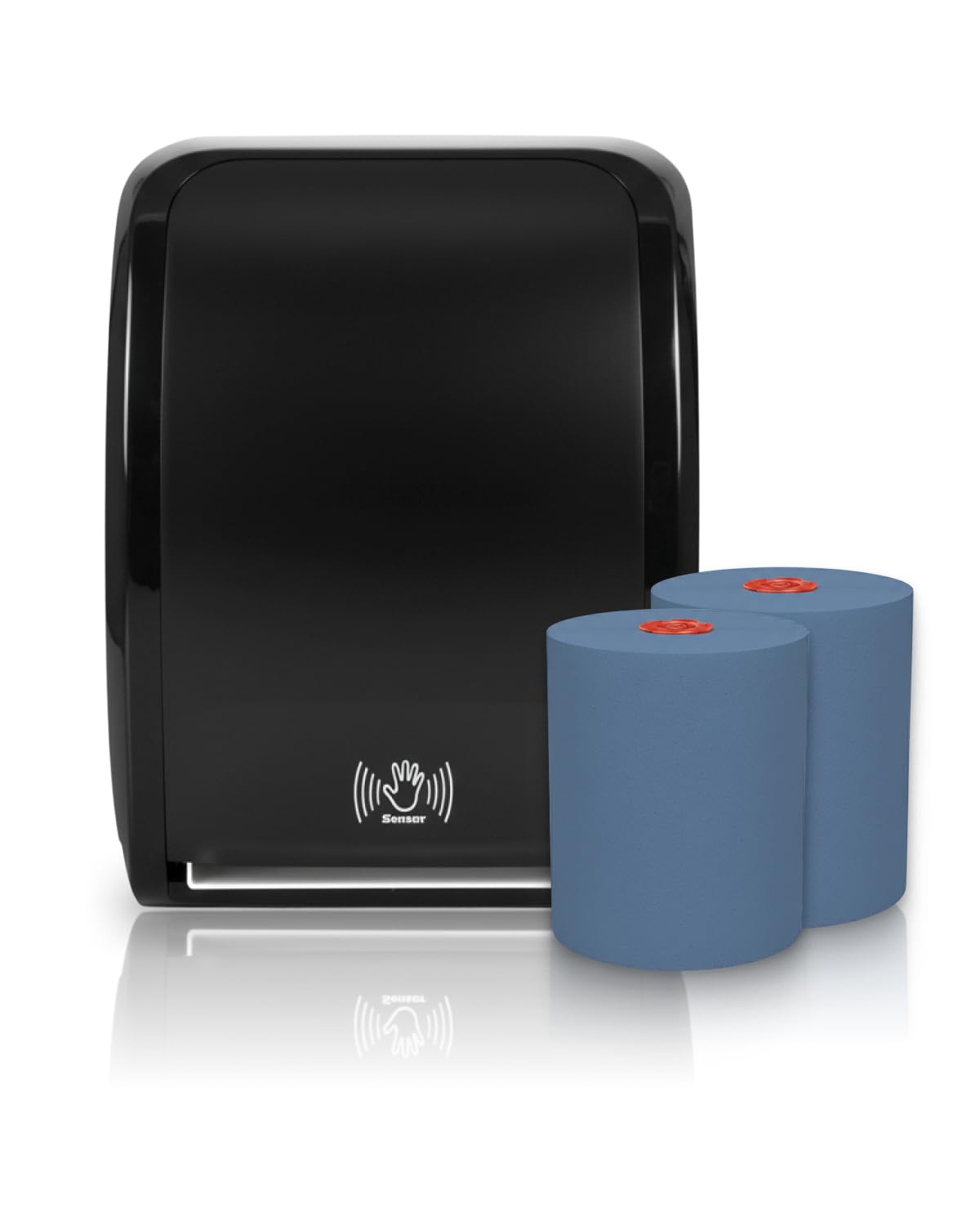 Cosmos Sensor-Handtuchspender Schwarz + 2 Classico-Blau