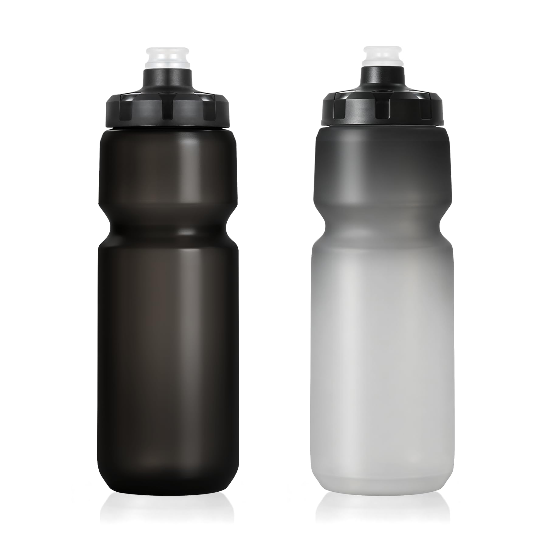 24oz Bike Water Bottle 2 Pack Squeeze Sports Water Bottle 700ml Cycling Bottle BPA-free R…