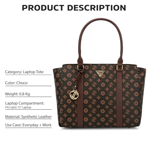 Image of Lavie Signature Women's Mono Shelton Tote Bag | Tote Handbag for Work | Ladies purse | Stylish Shoulder Bag | Gift for Women