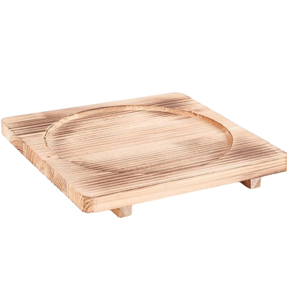UDSKNV[KSL Wooden Pot Holder Trivet Bowl Mat Hot Stone Mat Korean Dolsot Plate Base Placemat Bibimbap Coaster Board