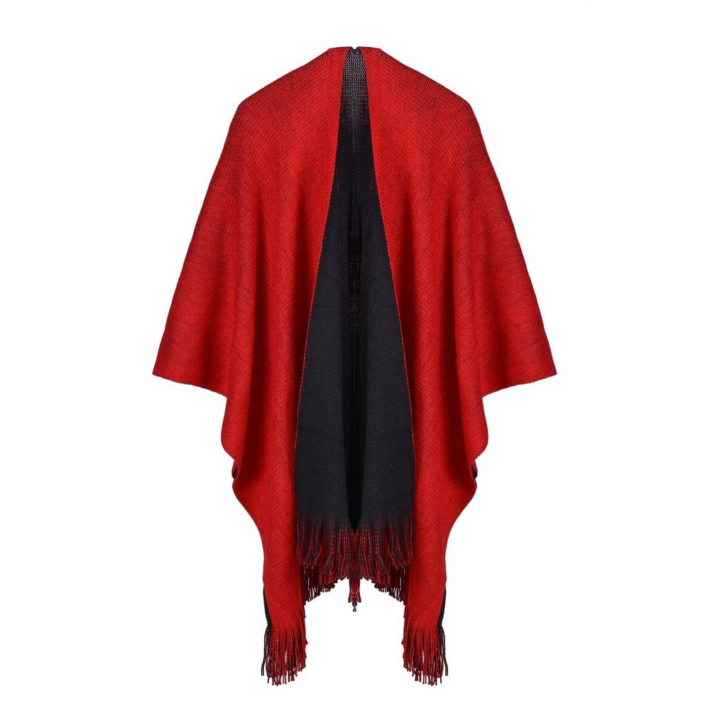Scialle da Donna Scialle Invernale da Donna Caldo Aperto sul Davanti avvolge Il Mantello del Poncho per Le Donne