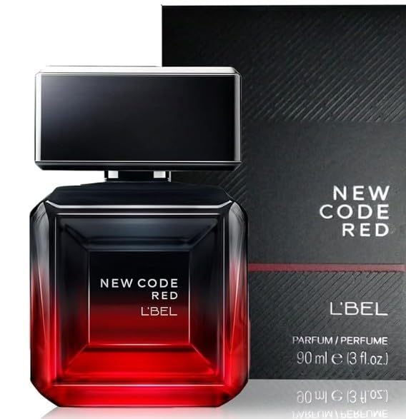 L'Bel New Code Red Eau de Toilette for Men High Concentration 3 fl. oz. 90 ml