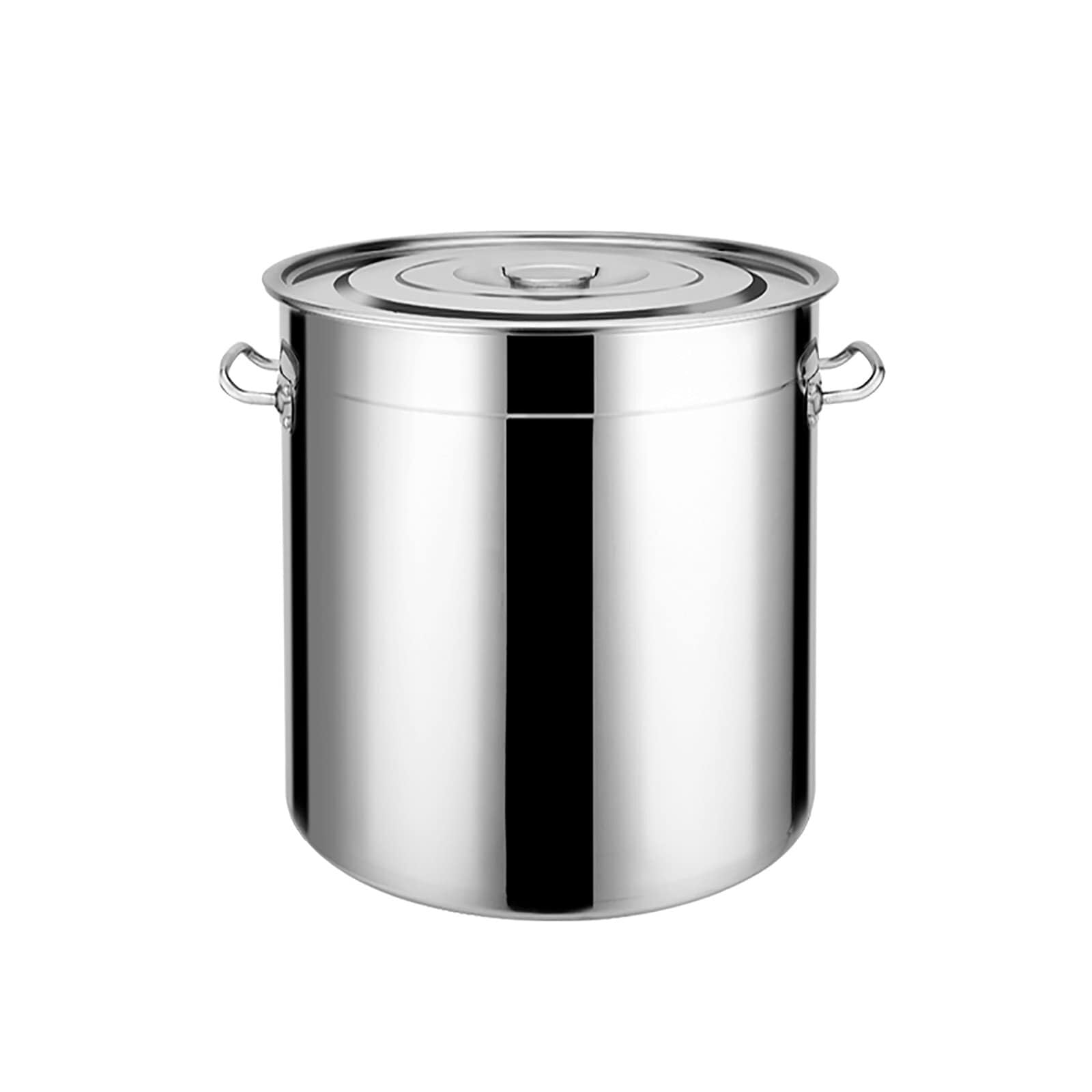 MYUYEE Stainless Steel Stock Pot With Lid, Durable Cooking Pot For Soup, Stews, And Broths, Ideal For Home And Restaurant Use (One Color-35.5 * 35Cm)