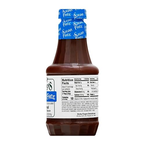 Miniatura 6 de Sticky Fingers Salsa para barbacoa sin azúcar, original (18 onzas, paquete de 3)
