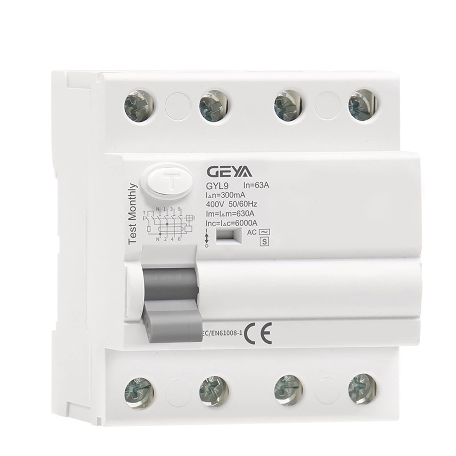 Automatyczny wyłącznik elektromagnetyczny typu GYL9 AC-S RCD RCCB ELCB 1 szt. (AC-S 2P 40A, 100mA)
