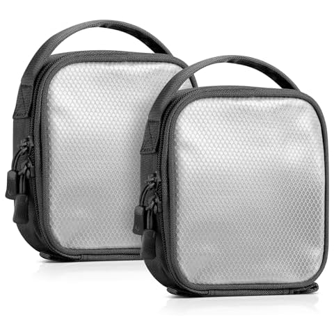 Savior Equipment Core Tactical Mesh Zipper Pouch, 6" x 6" Modular EDC Tool Organizer, 2-Pack, Black Cover