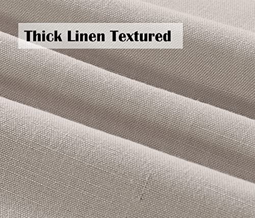 Heavyoff Pergola Outdoor Curtains Linen Look Waterproof Sheer Curtains Privacy Light Filtering Grommet Indoor Curtain for Bedroom, Porch, Pergola, Cabana, 2 Panels, Grey, W 52 x L 108 - Image 5