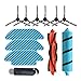 YUANMI Nettoyer Rouleau de Remplacement Brochette latérale de la Pinceau latéral for Cecotec Conga 4090 Aspirateur Robot Sweeper for Conga 4090 Famille (Color : Black Orange Blue)