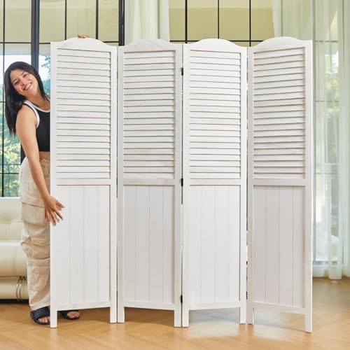 La Mejor Recopilación de Biombos que puedes comprar esta semana. 42 Biombo Divisor Portátil y Plegable de 4 Paneles, Separador de Ambientes de Madera, Divisor de Pared Independiente para El Hogar, la Oficina y El Dormitorio 150 * 170cm
