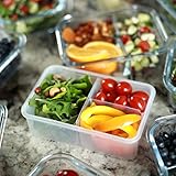 Bento Box Meal Prep Containers (1) - Premium Leak Proof Bento Lunch Box | Meal Prep | Food Storage | Portion Control | Configurable Removable Compartments | Reusable | By FIT, Strong & Healthy