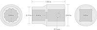 Vista 60 de TEKTON 1/2 Inch Drive x 1-1/16 Inch 12-Point Impact Socket SID22227 Profundo
