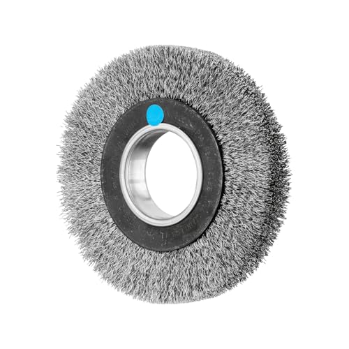 Image of Pferd Round Wire Brush 150 mm, Width 25 mm, Unbraided Wire Stainless Steel 0.30, Includes Set of Hole Adapters Ak 32-2 (12.7-31.75 mm), Universal Use