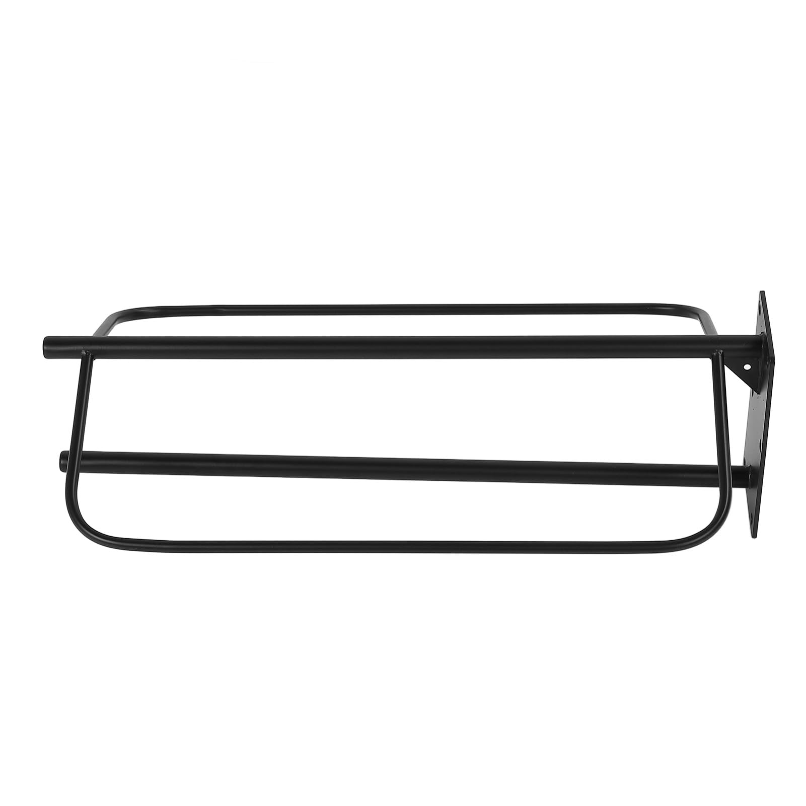 Aramox Soporte para Silla de Montar de Hierro para Montaje en Pared, 23,5 X 13,0 Pulgadas, con Almacenamiento de Almohadilla, Instalación con 6 Tornillos para Sala de Arreos para Caballos, Granero,