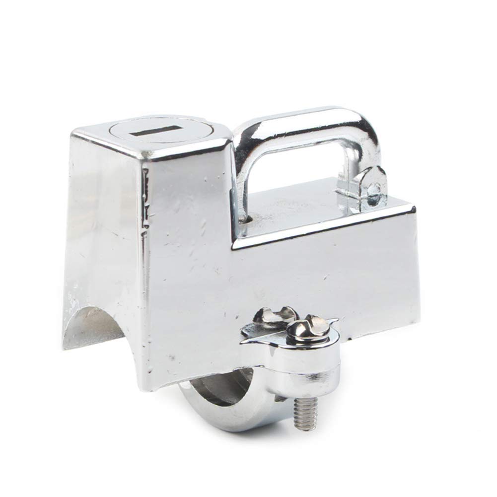 Newsmarts Chrome Lock Anti-Theft Security Lock & Keys Set Universal for Harley-Davidson for Softail for Road King Fat Boy with 7/8