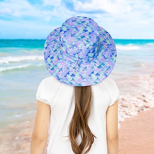 Kids Sun Hat for Girls Mesh Bucket Hat Toddler UV Protection Beach Hat Kids Foldable Fishing Hat for Girls 2-8 Years3