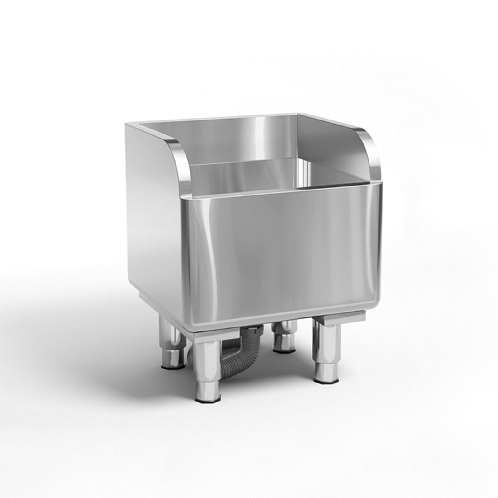 ASerZenith Utility Mop Bucket,Stainless Steel Mop Service Basin,Laundry Room Slop Sink,Commercial Floor Mop Sink,Mop Sink With Drainage For Kitchen Business,Indoor Outdoor Floor-Standing,45Cm/17.7In