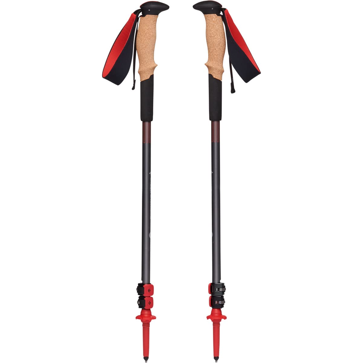 Black Diamond Pursuit Shock Trekking-Hiking Poles - Aluminum, Collapsible & Adjustable, Steel Grey-Octane, Small/Medium