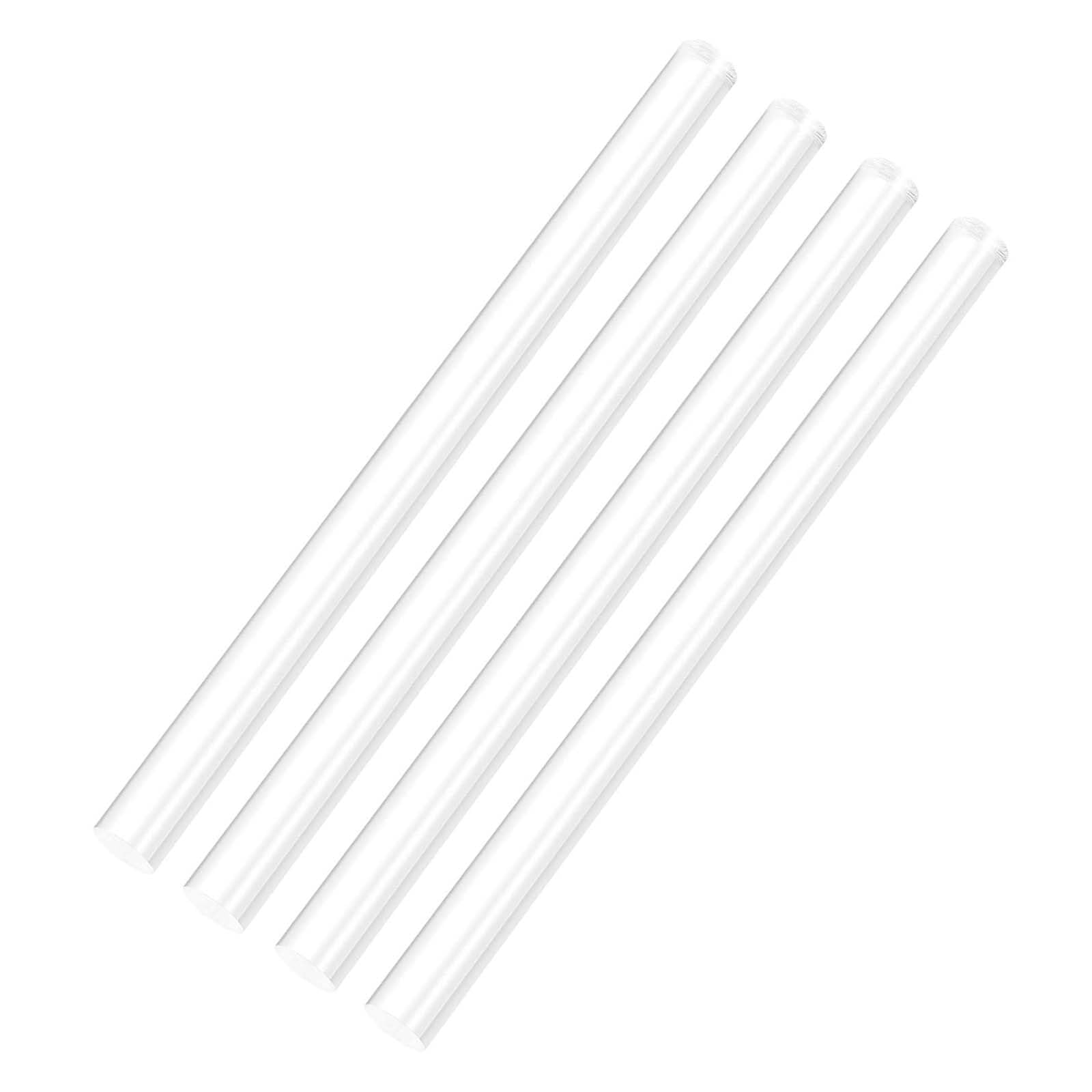 LKLNCXC Plastic rod 4 Pcs Clear Acrylic Round Rods Diameter 5-10Mm, Strip Sticks Length 500Mm Suitable for DIY Projects And Construction(Diameter 10mm)