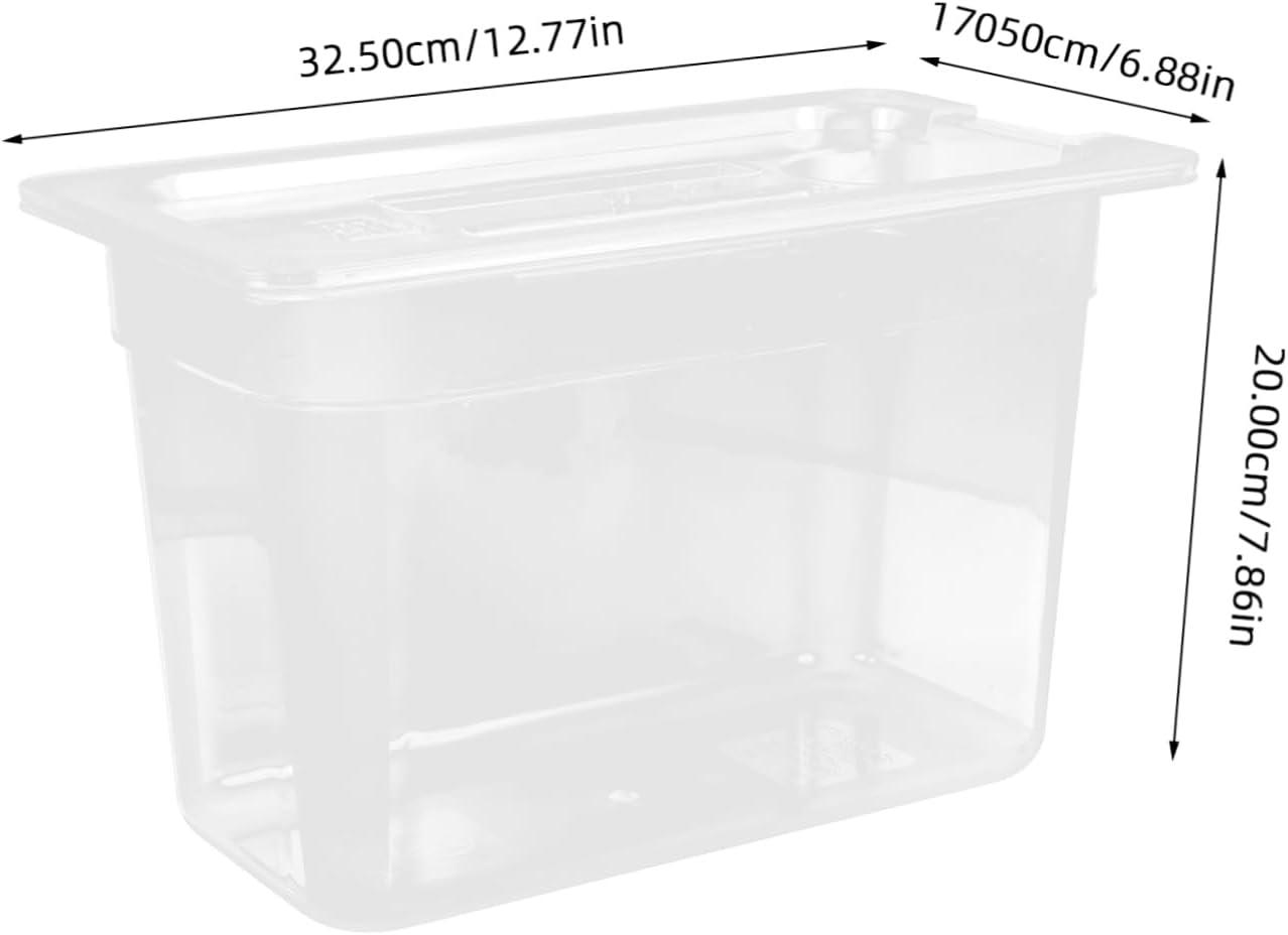 OUNONA 1Pc Storage Case for Sous Vide Cooking Transparent Container with Ergonomic Grip Minimizes Heat Loss for Household Cooker Use Visibility