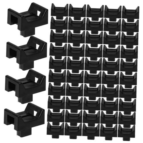 Gadpiparty 100 piezas Bases para Bridas con Orificios de Tornillo Soporte Plástico Tipo Silla de para Fijación de Cables Organizador Resistente Negro para Oficina y Hogar