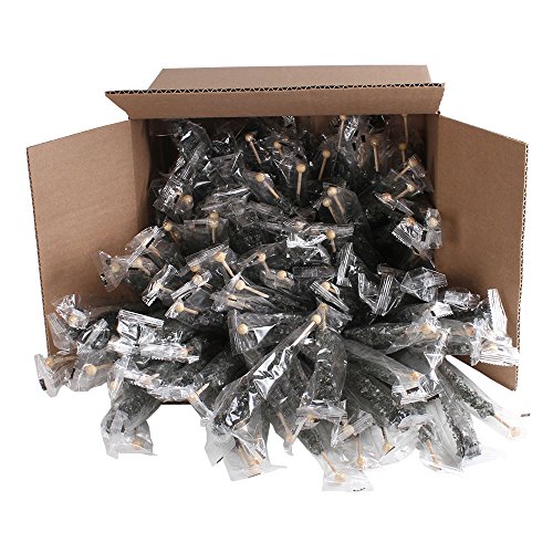 Extra Large Rock Candy Sticks: 144 Black Rock Candy Sticks - Black Cherry - Individually Wrapped for Party Favors, Candy Buffet, Showers, Receptions, Old Fashioned Espeez Bulk Candy on a Stick