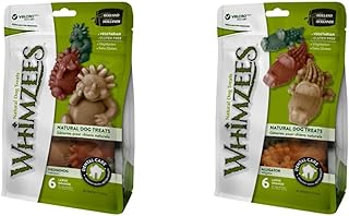 WHIMZEES Natural Grain Free Dental Care Snacks, Chew Sticks for Dogs, Hedgehog L, 6 Pieces of 60g & Natural Grain Free Dental Care Snacks, Chew Sticks for Dogs, Crocodile L, 6 Pieces, 60 g product image