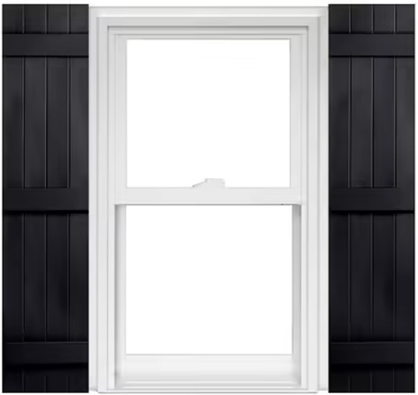 Homeside 4 Board and Batten Joined Vinyl Shutters (1 Pair) 14-1/2in. x 39in. - 050 Black