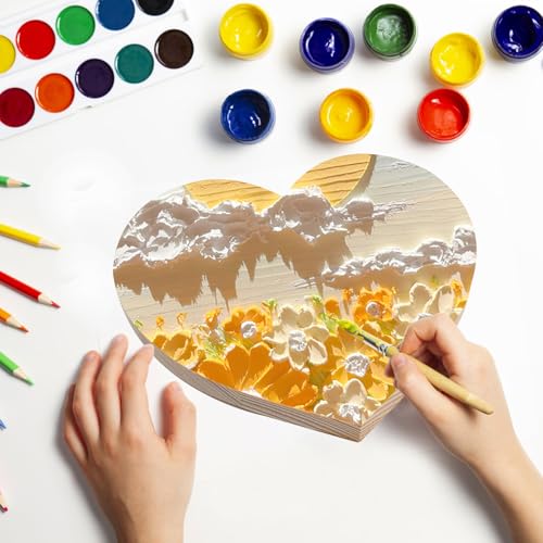 2 PCS Hand Casting Sculpture Base, Unfinished Heart Shaped Pine Wood Love Display Base Couples Hand Molds Casting Kit for Wedding Gift, Keepsake Display DIY Crafts (Includes Heart Base Only) - Thumbnail 4
