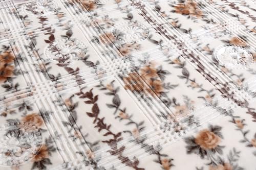 Image of Nestl Korean Mink Blanket King Size - 12 Lbs Velvet Fleece Korean Blanket - 2 Ply Warm & Thick Winter Blanket - Wrinkle & Fade Resistant - 87 x 94 Inches (Beige)