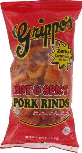 Grippo's Hot & Spicy Pork Rinds 2oz Bags - 24ct