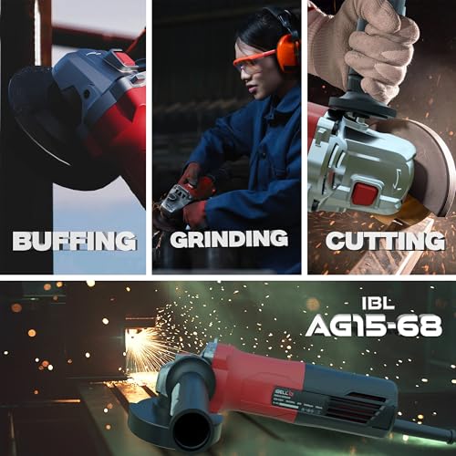 Image of IBELL Angle Grinder AG15-68 (USED) | 680W Heavy Duty | Copper Armature | 115mm /4.5 inch Disc Dia | 11000 RPM | With Grinding Wheel & Guard | Compact & Lightweight | 6 Months Warranty