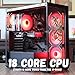 The Horizon Ultra I7 RTX Gaming Dragon Desktop PC || i7 E5-2699V3 18-Core || RTX 4060 || 32GB RAM || SSD + 2TB HHD || 650 W 80+ Gold Power Supply || 1200 Mbps WiFi Ready || Windows 11 Pro