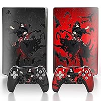 PS 5 Skin Disc Edition Anime Console and Controller Vinyl Sticker, Durable, Scratch Resistant, No Bubble, Precisely Line Up, Compatible with Play S tation 5