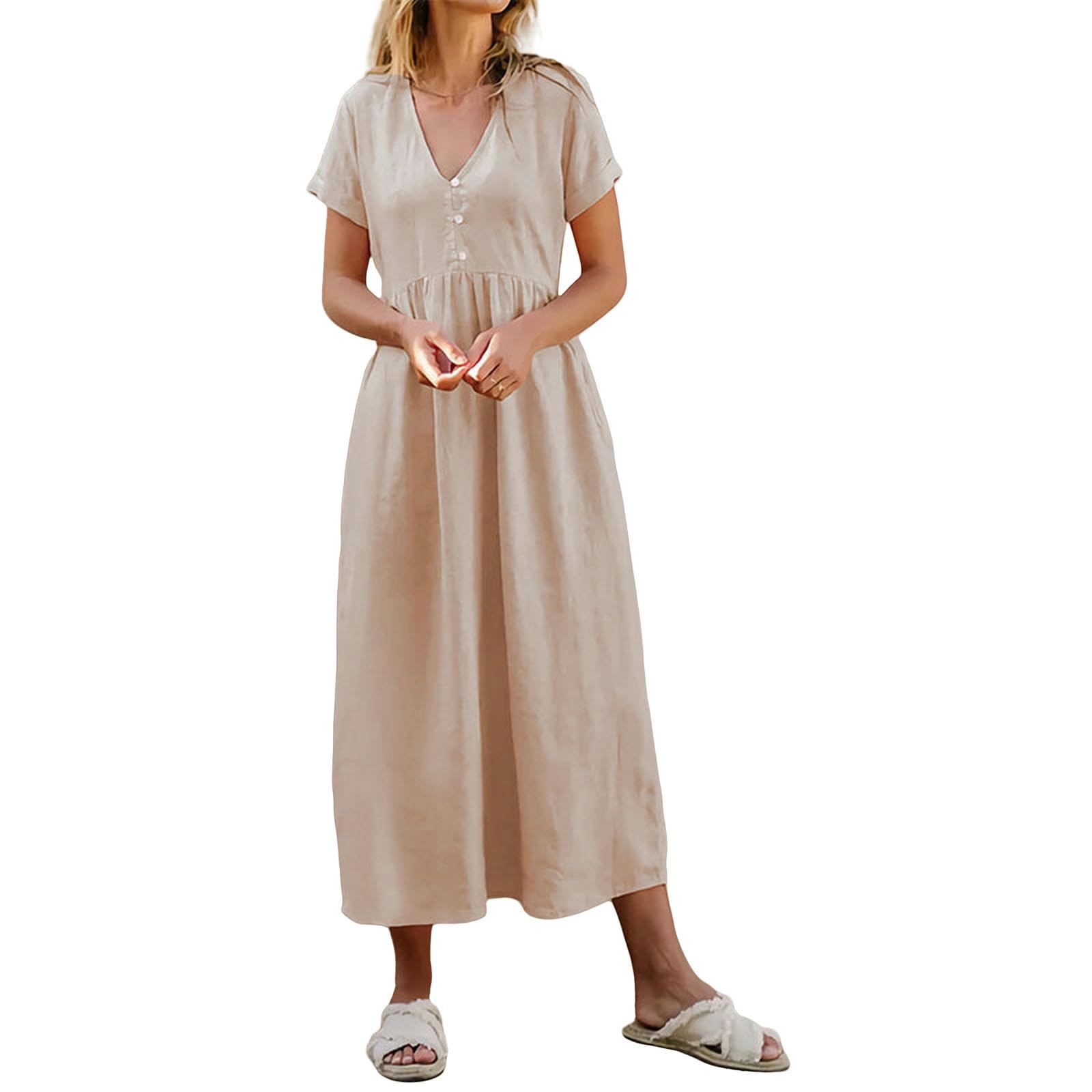 Vestidos de verano para mujer, elegante, holgado, YYEFNMAZ