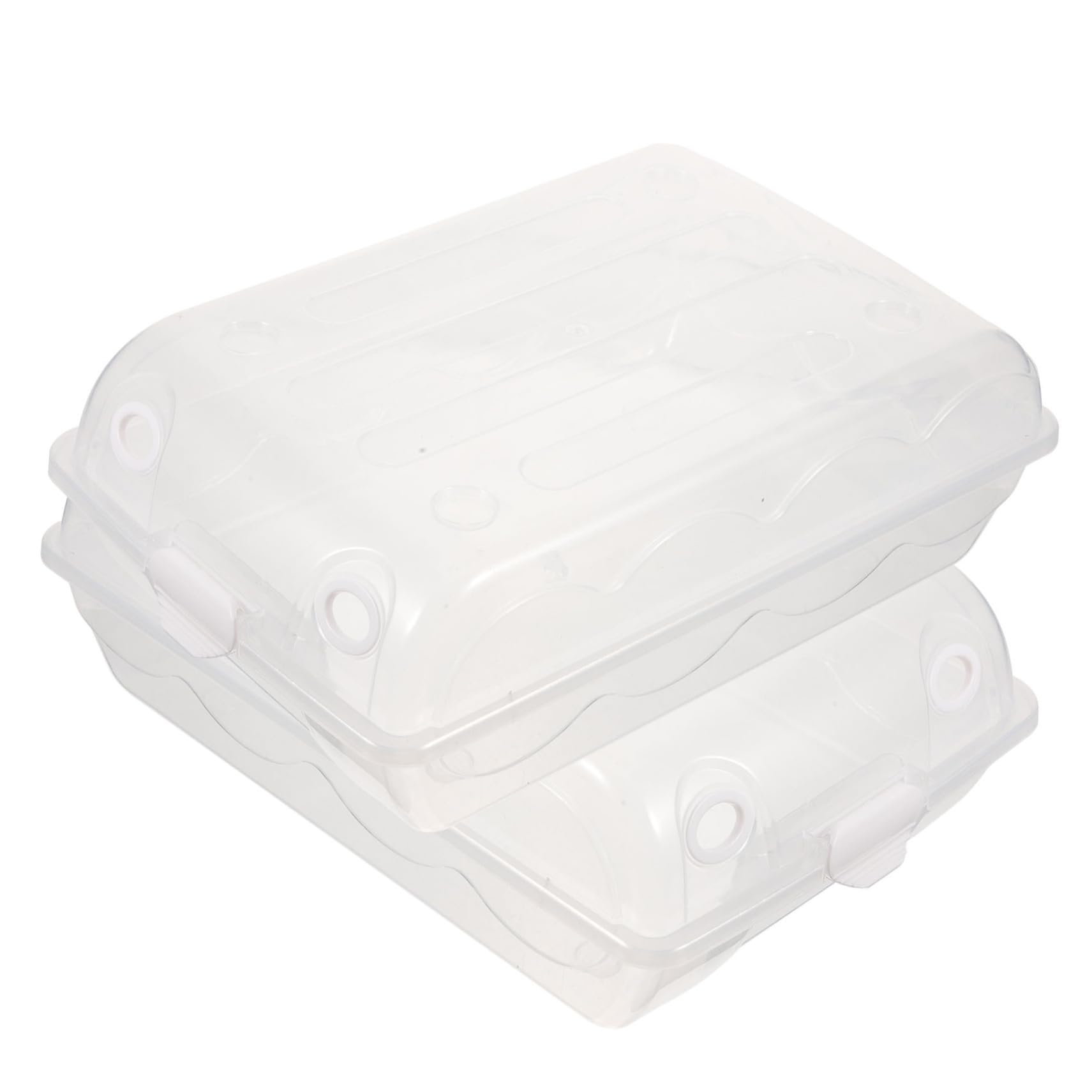 MUELODSIC 2PCS Thickened Transparent Plastic Shoe Storage Box Stackable Dust Organizer for Men and Women for Closet and Entryway Fits Shoe