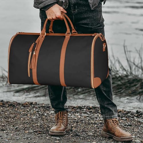 Garment Bag With Shoulder Strap PU Folding Suit Bag For Man Women Travel Bag Suitcase Luggage Bag Organizers4