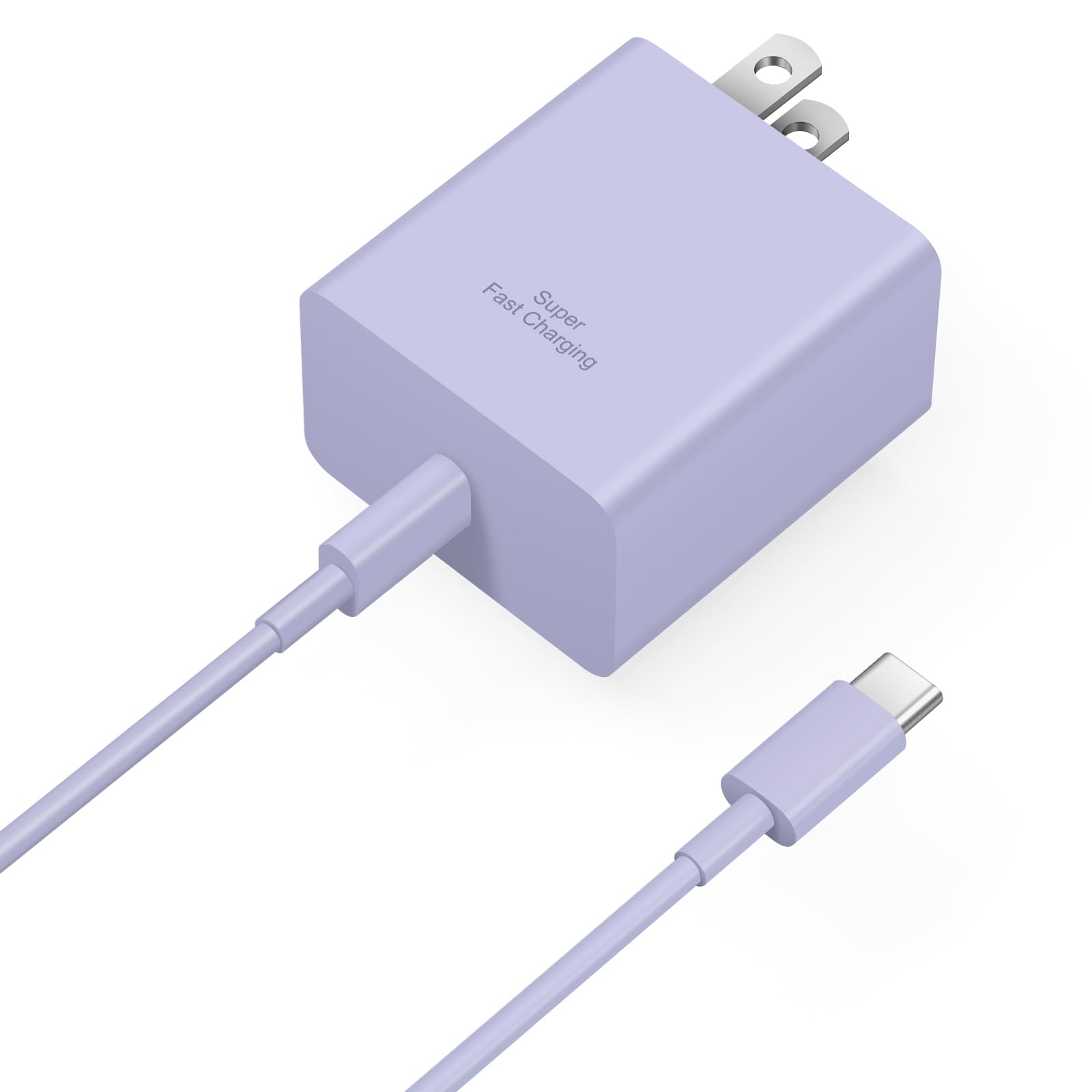 Cargador súper rápido USB C de 45 W, cargador tipo C, bloque de carga rápida, cargador de teléfono Android con cable tipo C a C de 6 pies para Galaxy S25 Ultra/S25/S24/S23/S22/S21/S20/Note 20/Note 10