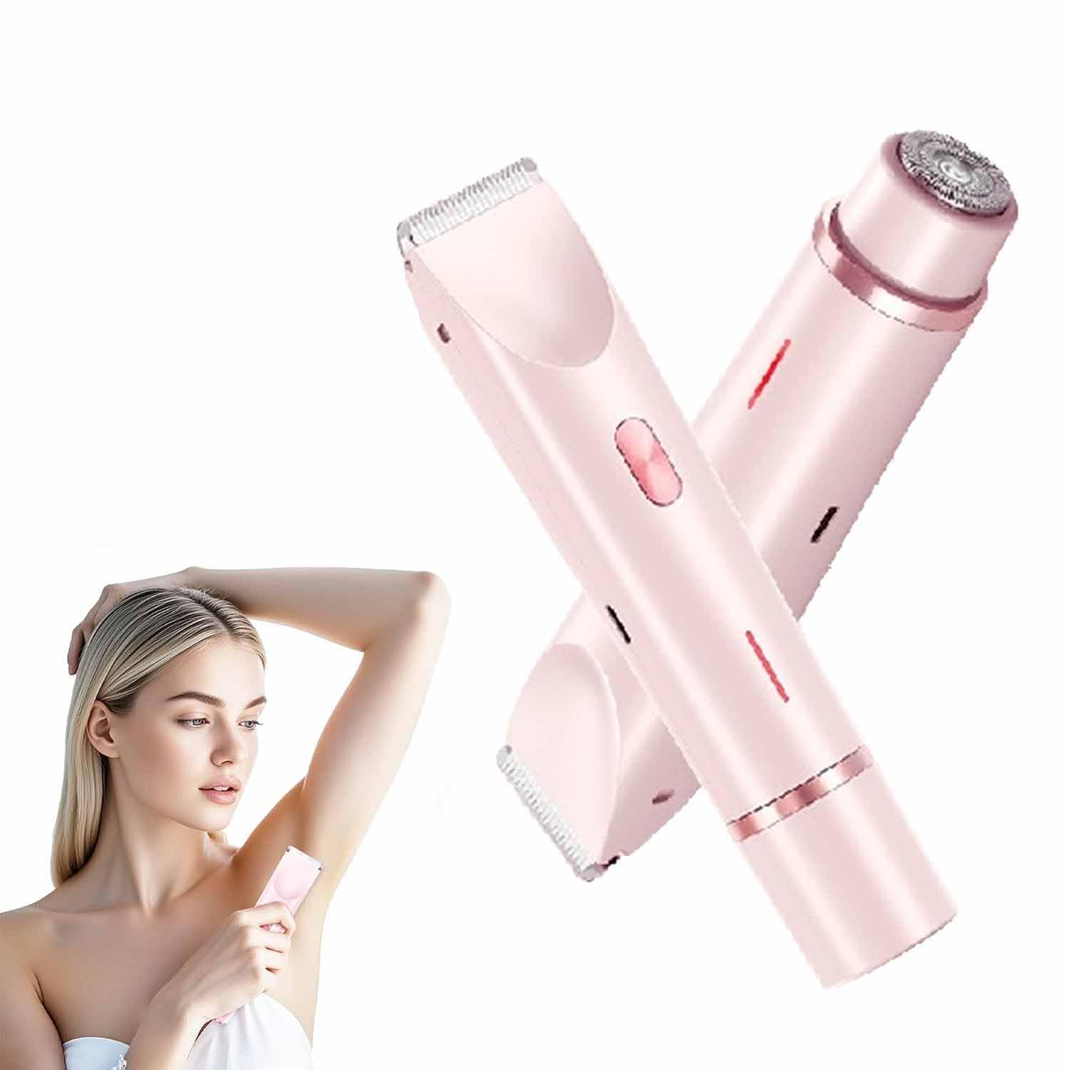 SilkySplash Rasierer 2-in-1 Elektrischer Damen Intimrasierer – Wasserdichter Bikini Trimmer für Gesicht, Körper & Beine, sanfte Haarentfernung