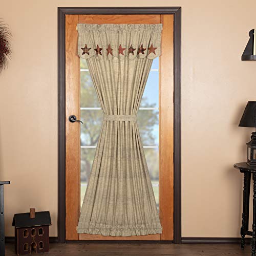VHC-Brands-Abilene-Star-Cotton-72×40-Door-Panel-with-Attached-Valance-Red VHC Brands Abilene Star Cotton 72×40 Door Panel with Attached Valance Red