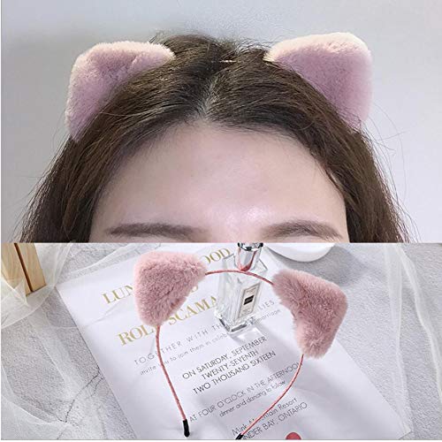 Amropi Cat Ears Headband Faux Fur Hair Hoop Womens Girls Hair Bands For Costume Dressing Parties thumb #2