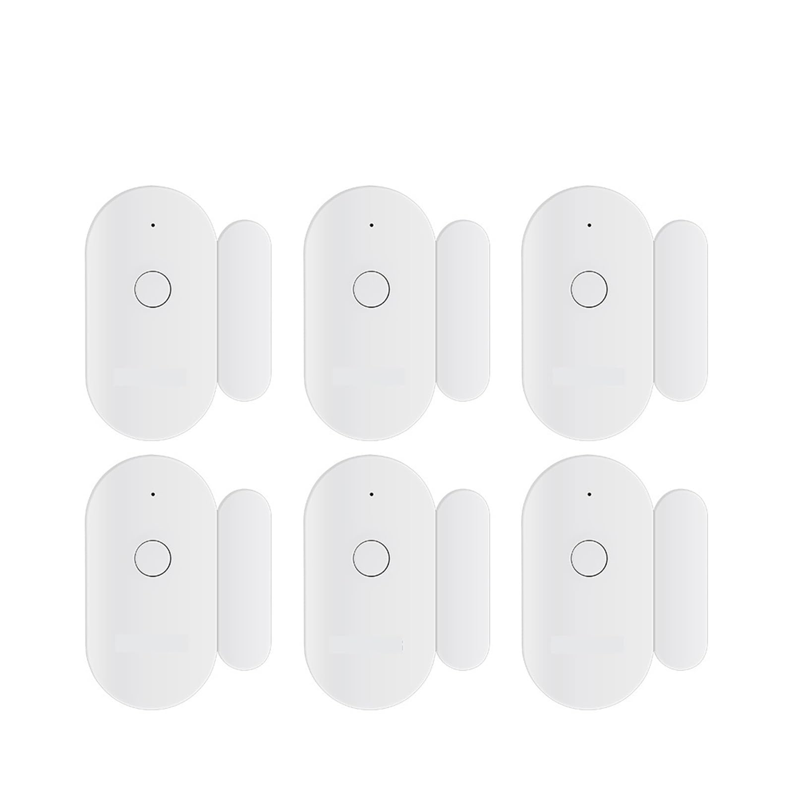 Tuya Smart en casa Sensor de puerta detectores de apertura de puerta sis-tema de alarma de protección de seguridad alerta de seguridad for el hogar alarma de seguridad(6 door sensors)