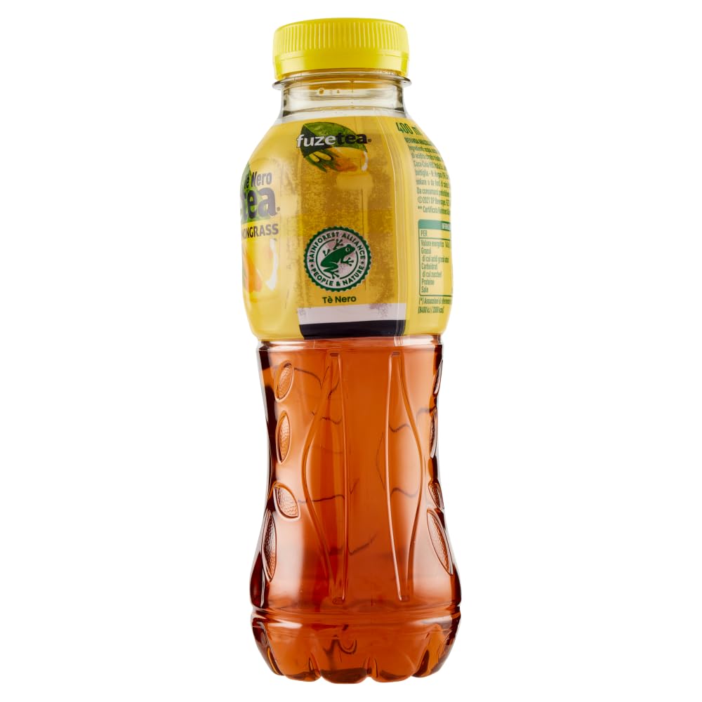 Italian Gourmet Limone tè freddo Zitronen-Eistee in PET-Flasche, 48 x 400ml | Bevanda analcolica con nota di citronella; Schwarztee-Drink erfrischend für, Gesamtnettogewicht 19,2 L + Kostenlos Polpa 400g