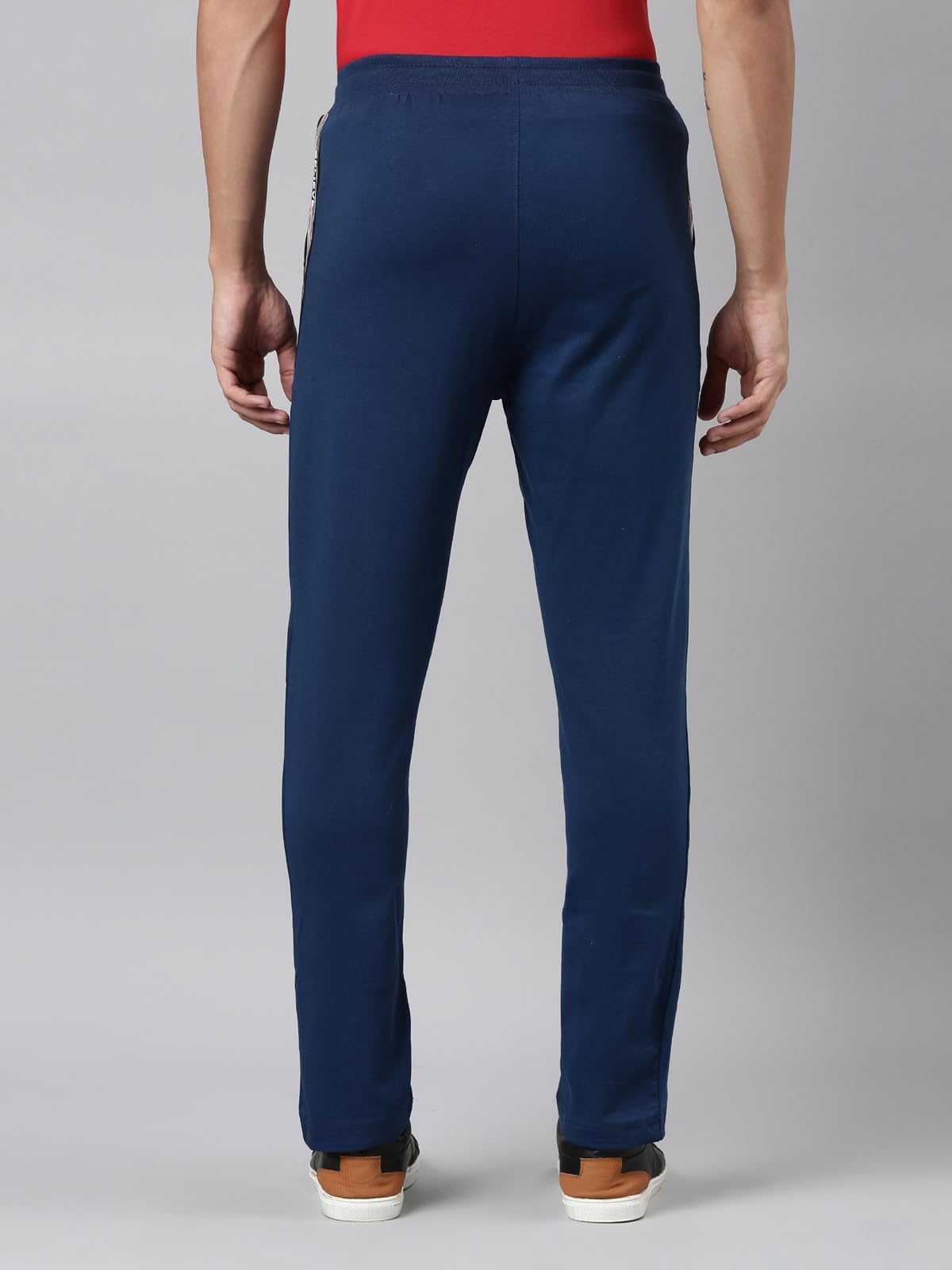 Dixcy Scott Maximus Printed Drawstring High Rise Straight Full Length Track Pant- Marvin Track(Blue Opal)-L 1