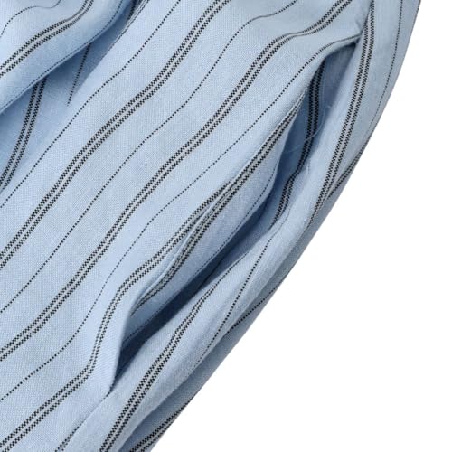 Image of Amazhiyu Women's Linen Striped Halter Sleeveless Maxi Dresses Summer with Pockets