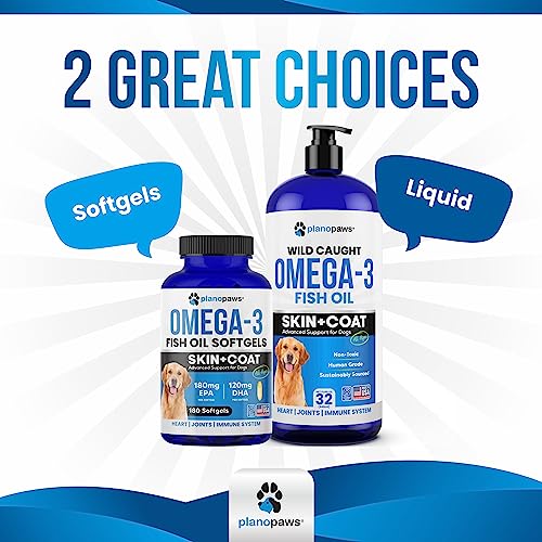 Omega 3 Fish Oil for Dogs Capsules - Salmon Oil for Dogs - Dog Fish Oil Supplement May Help Shedding, Allergy, Itching - Support Dry Skin, Joints - Dog Skin and Coat Supplement - 180 Fish Oil Pills - Thumbnail 6