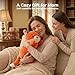 Imagen de Mewaii Almohadas de Peluche Zorro Naranja Kawaii Juguetes Stitch Que Respira para Dormir Lindo Cojines de Peluche Animales para Niños