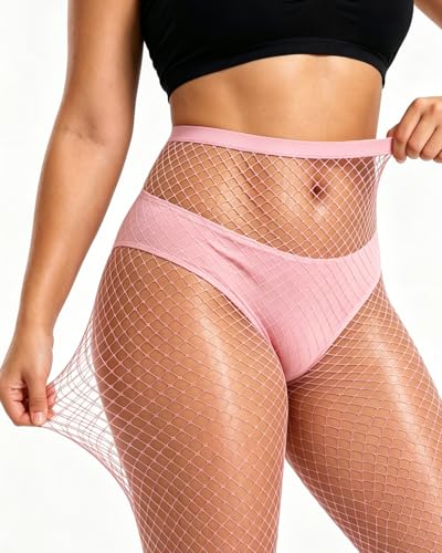 Image of CharnmRose 2 Pairs Women's Footless Fishnet Tights High Waist Fishnets for Women Fishnet Stockings